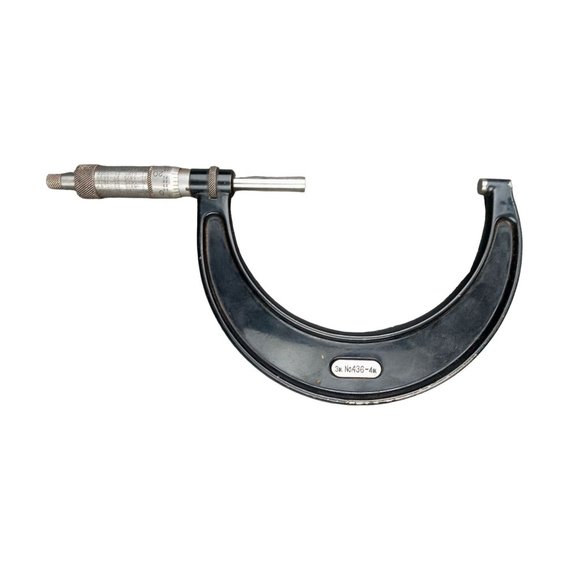 Vintage Starrett Outside Micrometer Caliper 3 inch 4" Wood Box 436 Instructions - Picture 3 of 12